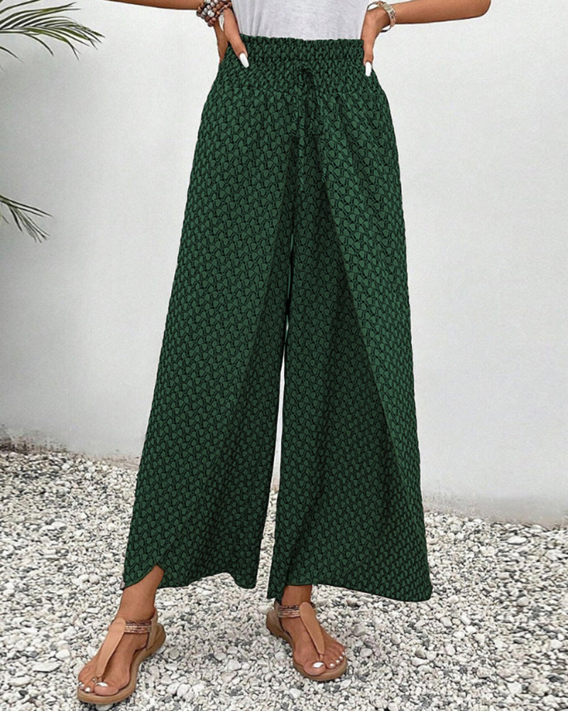 Zarnelle | Hose mit weitem Bein und hoher Taille - fließende Passform, elastische Taille, leichtes Gewicht