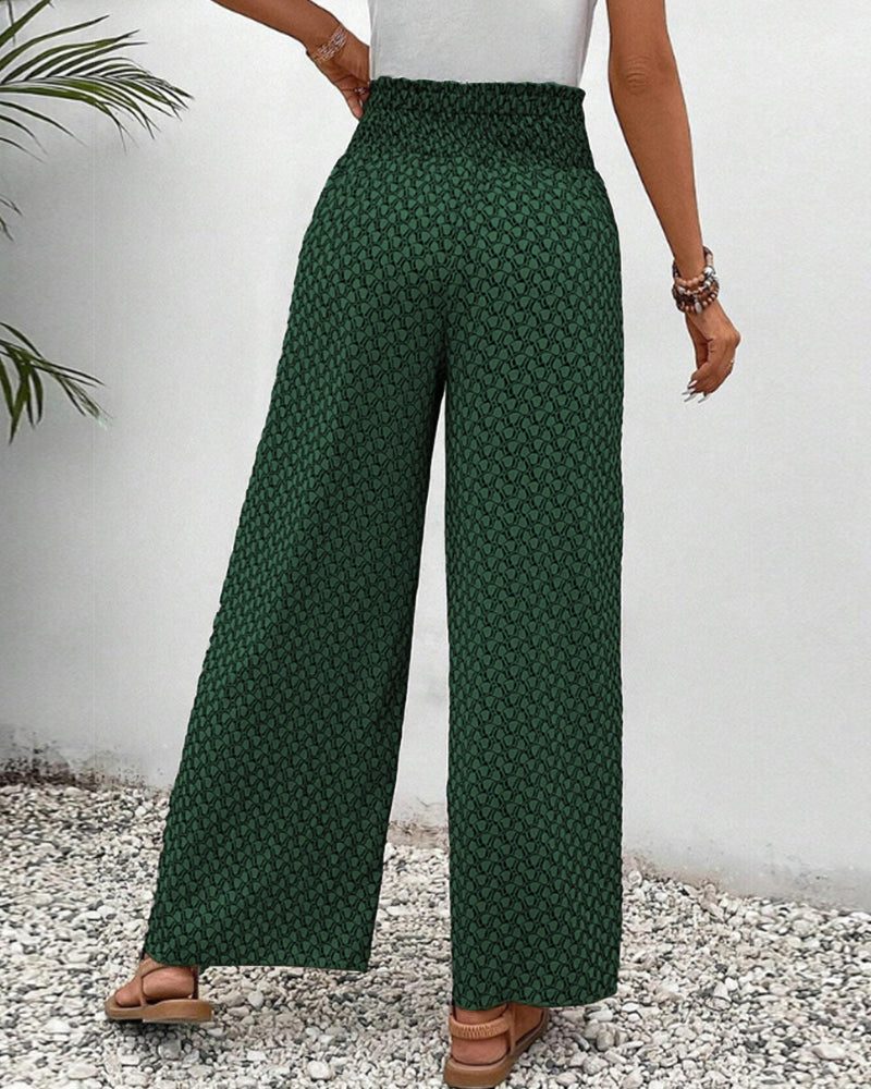 Zarnelle | Hose mit weitem Bein und hoher Taille - fließende Passform, elastische Taille, leichtes Gewicht