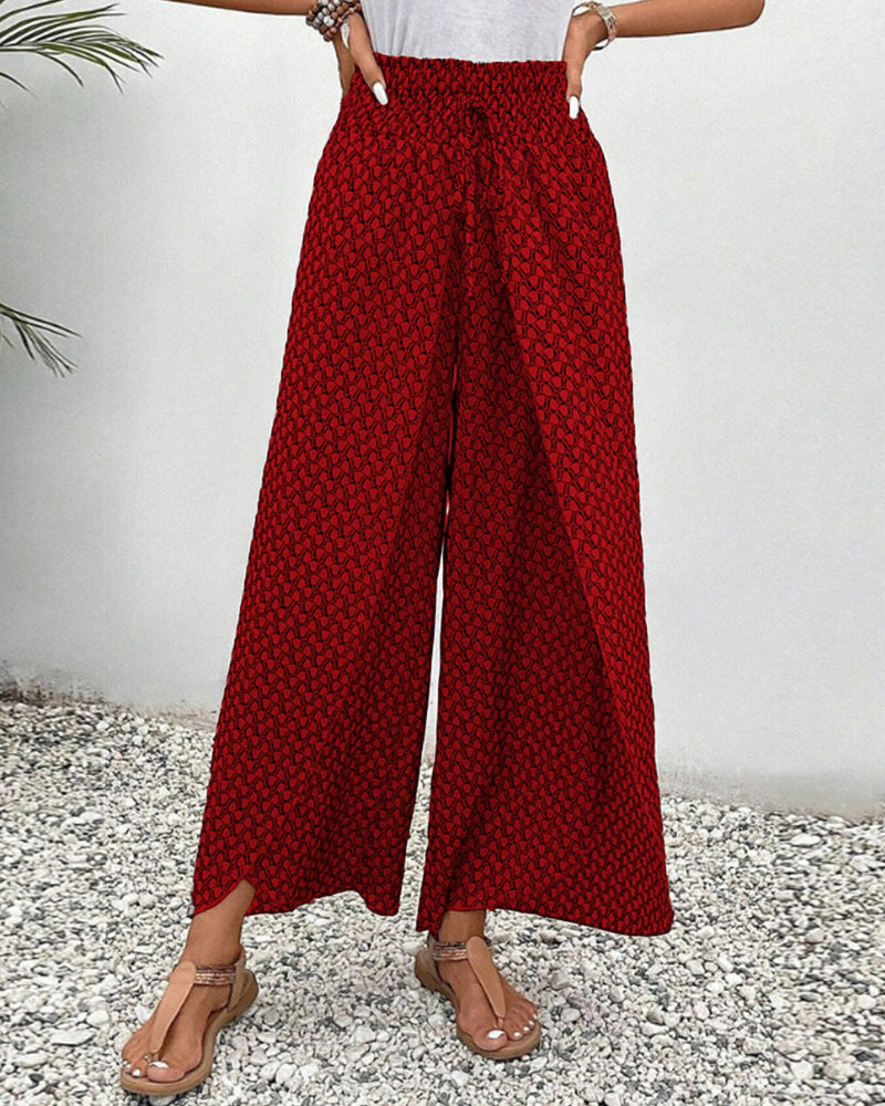 Zarnelle | Hose mit weitem Bein und hoher Taille - fließende Passform, elastische Taille, leichtes Gewicht