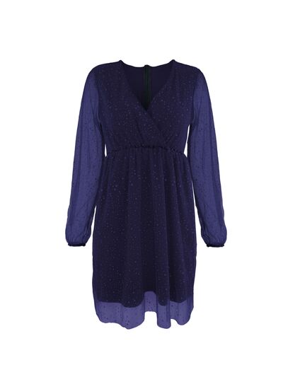 Aveline | Glitter Mini Party Kleid - Mesh lange Ärmel, funkelndes kurzes Cocktailkleid