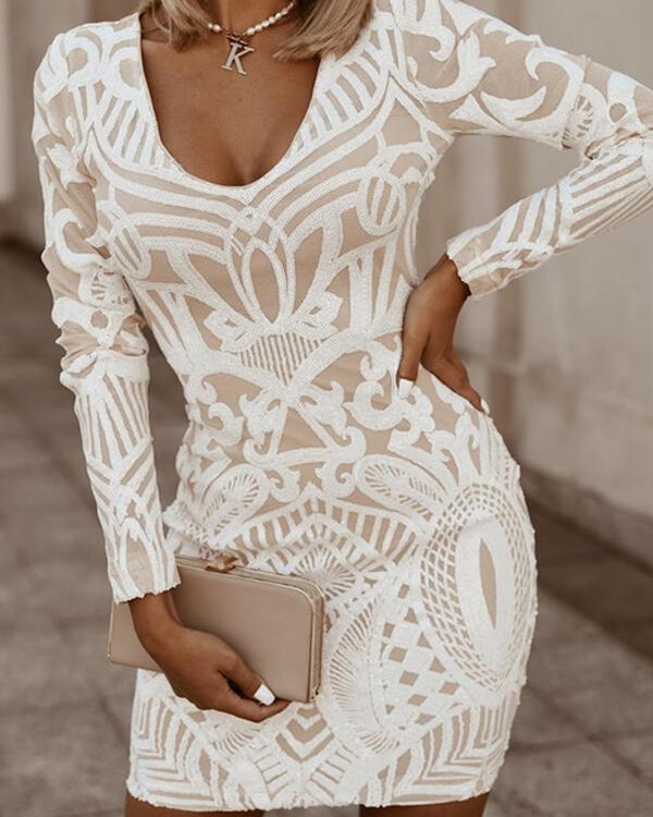 Islana | Elegantes Bodycon Minikleid mit langen Ärmeln - Slim Fit, dehnbar, Party & Abendgarderobe