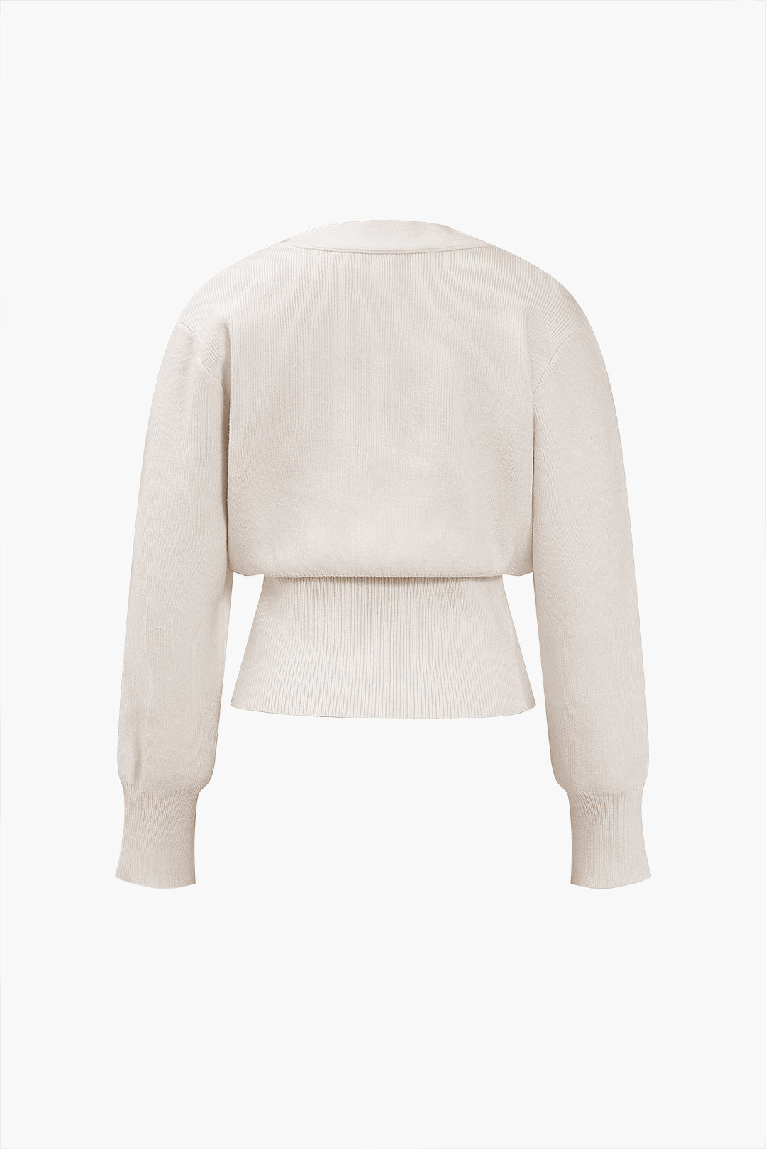 Zarelle | Elegante Strickjacke für Damen - Goldknopf-Detail, schicker Pullover