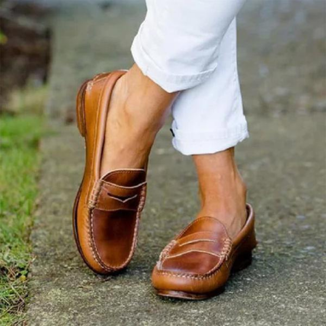 Vellari | Klassische Loafers aus Leder für Damen - Slipper für Freizeit und Büro