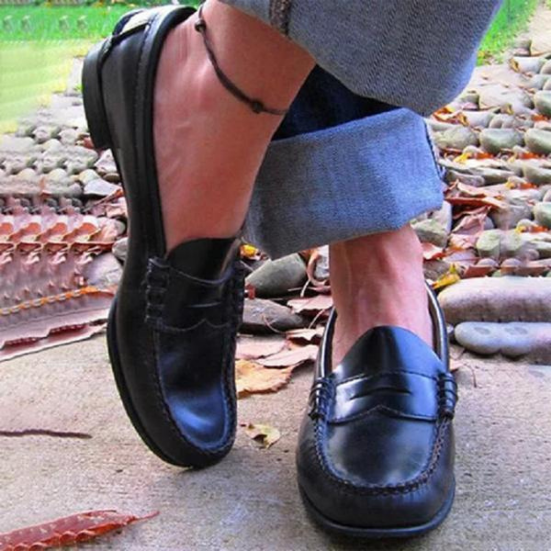 Vellari | Klassische Loafers aus Leder für Damen - Slipper für Freizeit und Büro