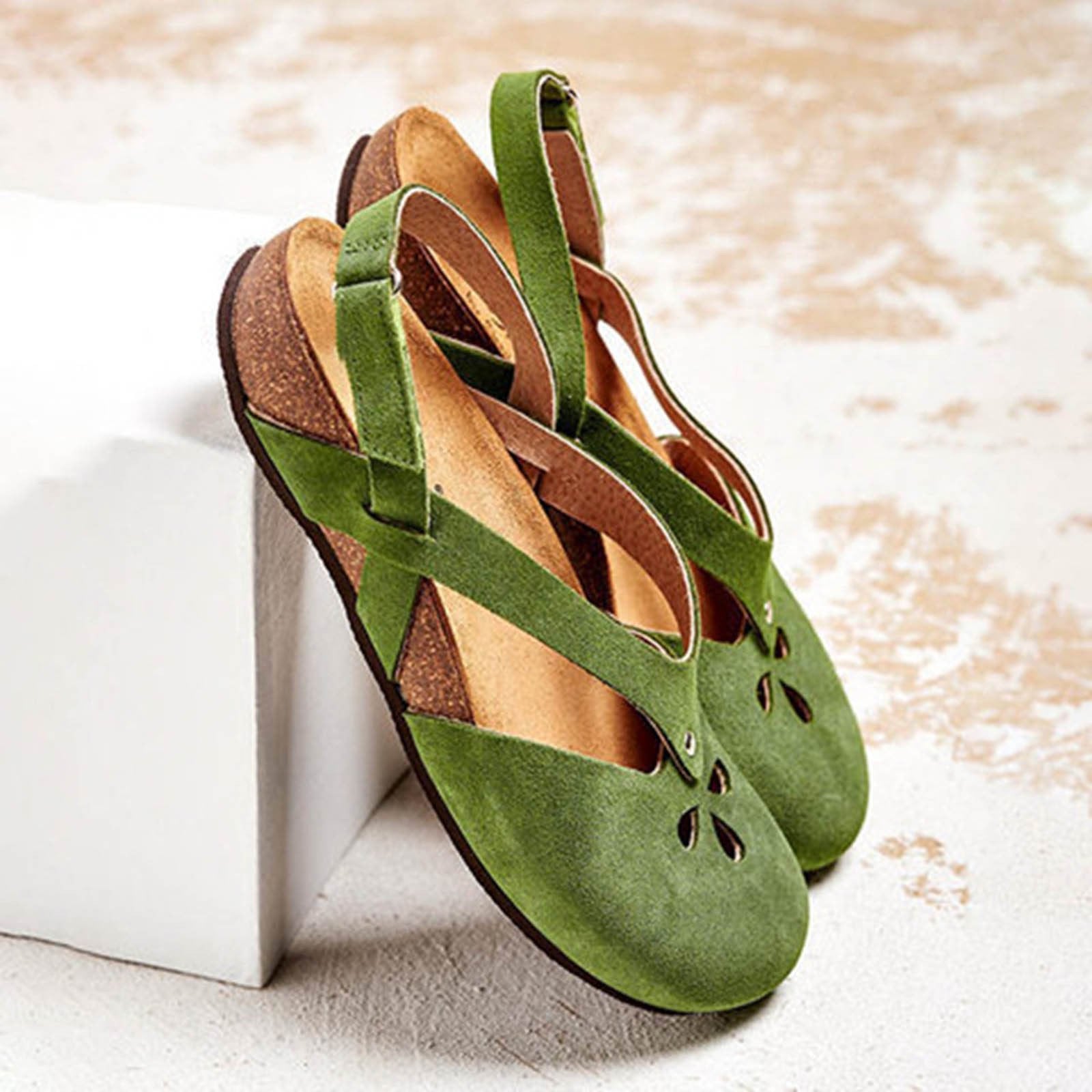 SereniSole | Orthopädische Sandalen für Frauen - Fußgewölbeunterstützung, rutschfester Wildlederkomfort
