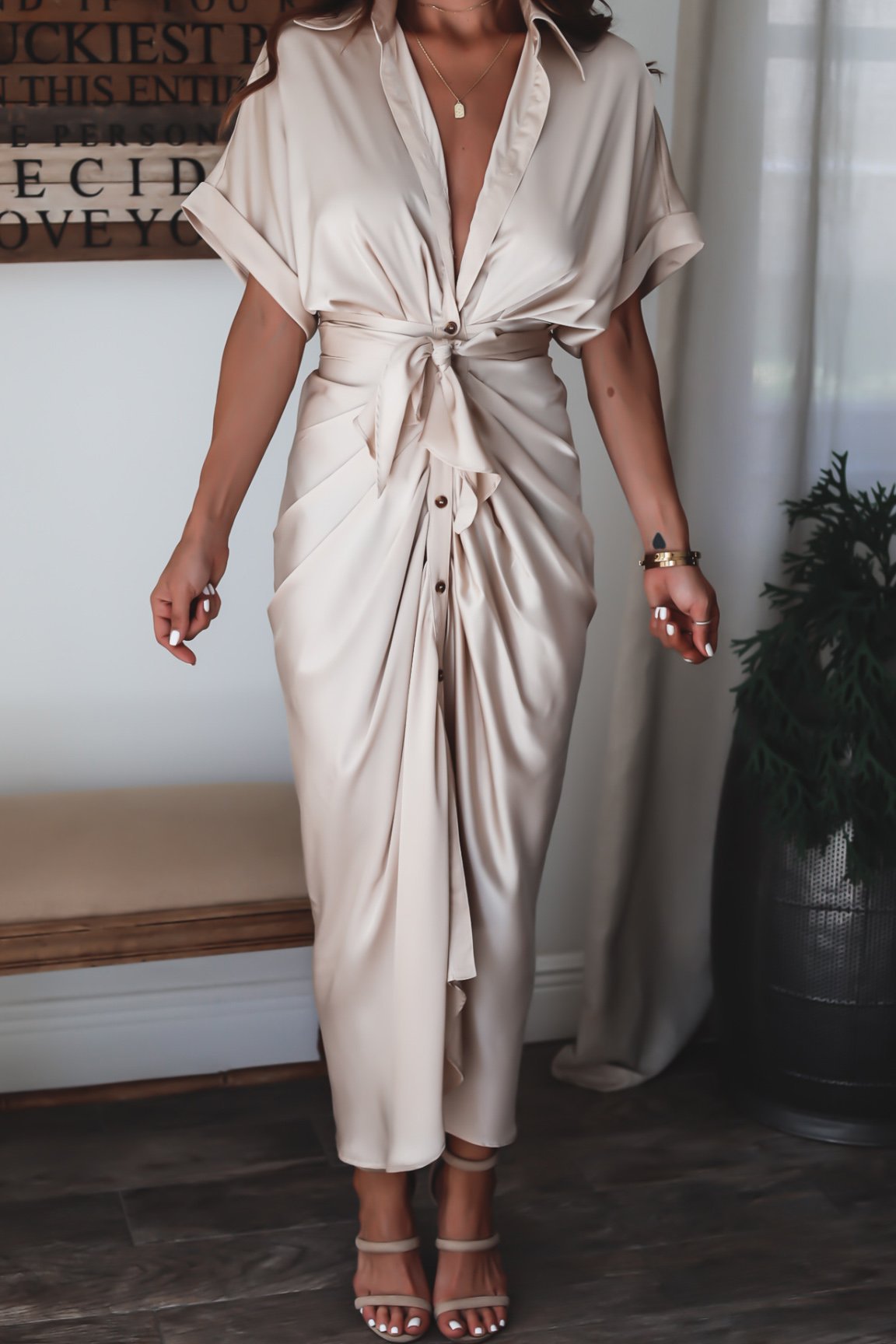 Nikoletta | Elegantes Maxi-Wickelkleid für Frauen - schmeichelhafte Silhouette
