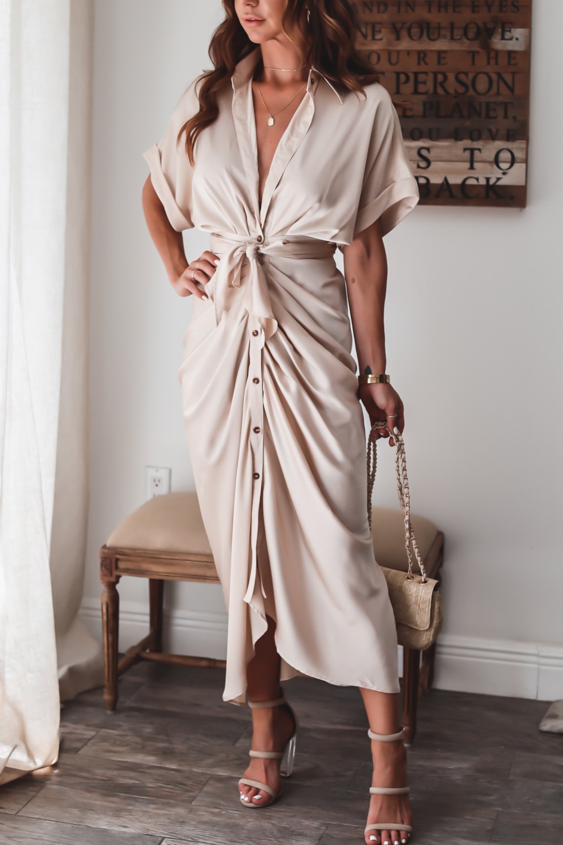 Nikoletta | Elegantes Maxi-Wickelkleid für Frauen - schmeichelhafte Silhouette