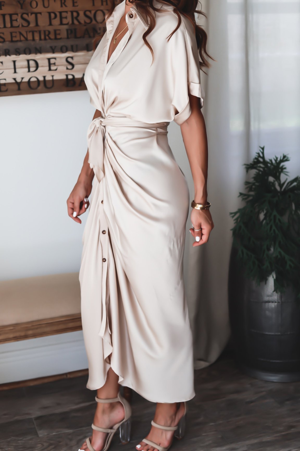 Nikoletta | Elegantes Maxi-Wickelkleid für Frauen - schmeichelhafte Silhouette