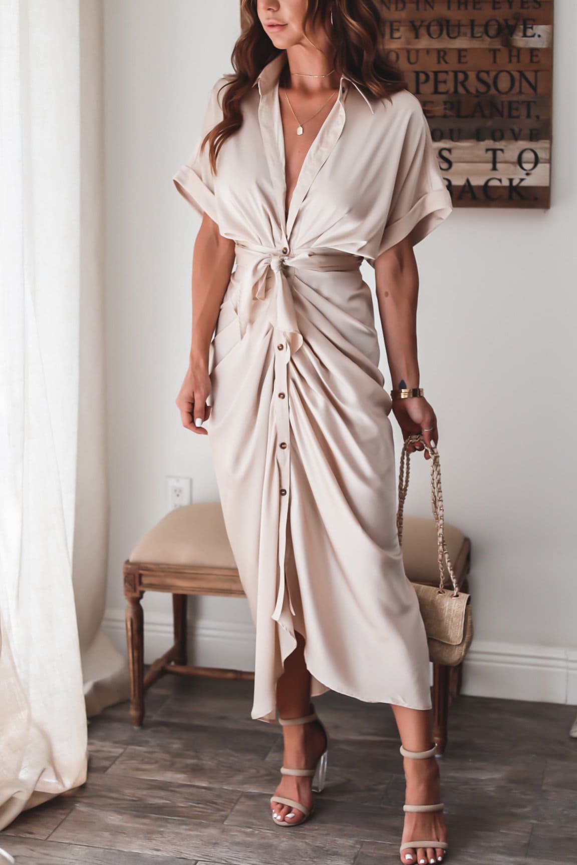 Nikoletta | Elegantes Maxi-Wickelkleid für Frauen - schmeichelhafte Silhouette