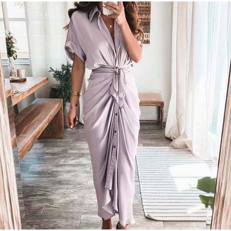 Nikoletta | Elegantes Maxi-Wickelkleid für Frauen - schmeichelhafte Silhouette